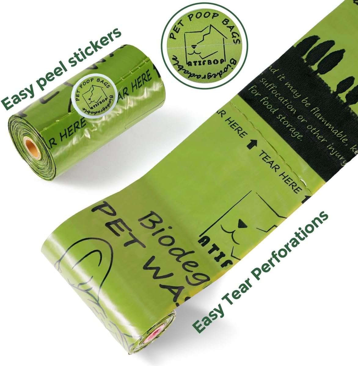 Biodegradable Dog Poop Bags 360 Count Scented, Leak Proof and Extra Thick Waste Bag Refill